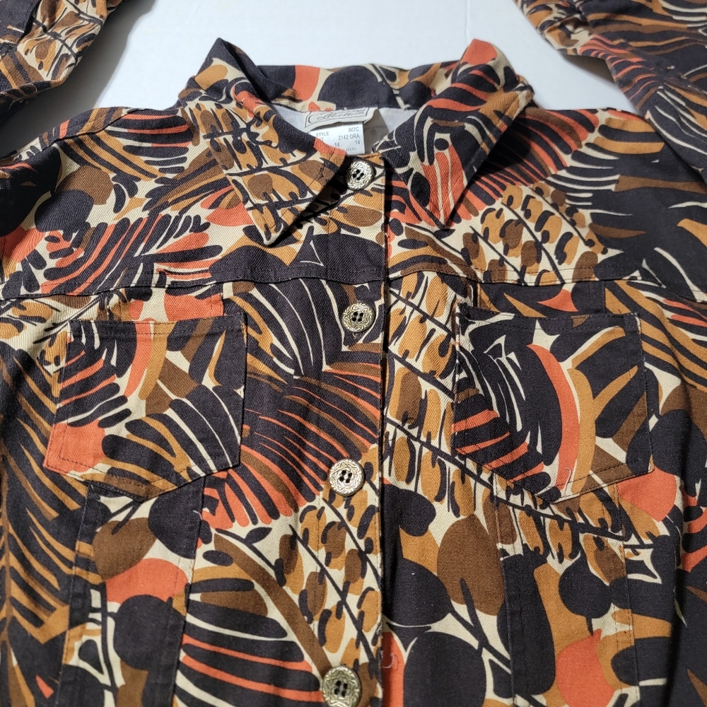 Company Collection Jacket Women's Size 14 1970's Brown Orange Vintage‎ - Picture 2 of 9